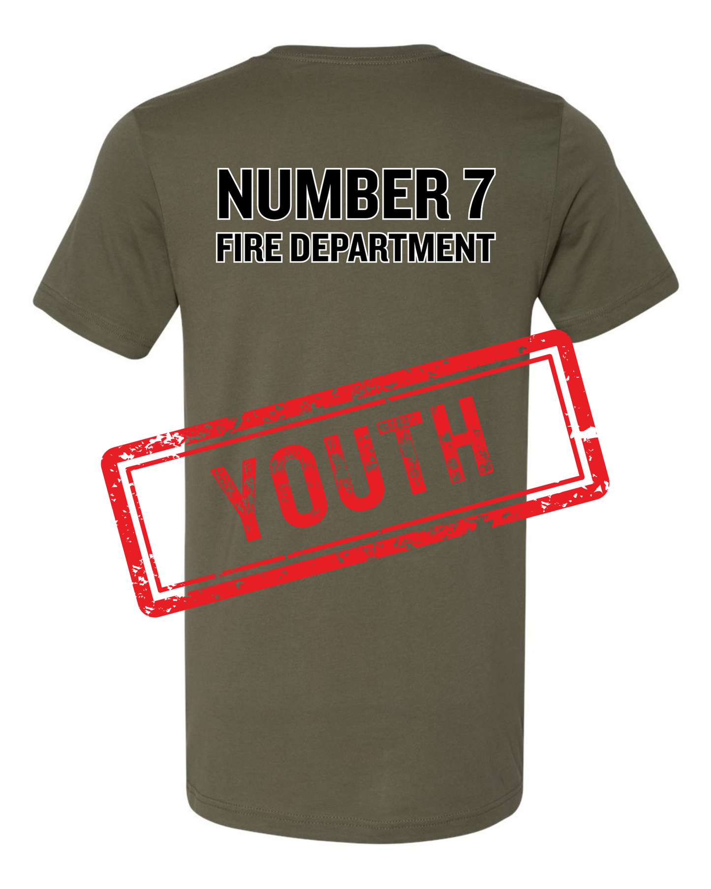 Number 7 Fire Department (Black Text)