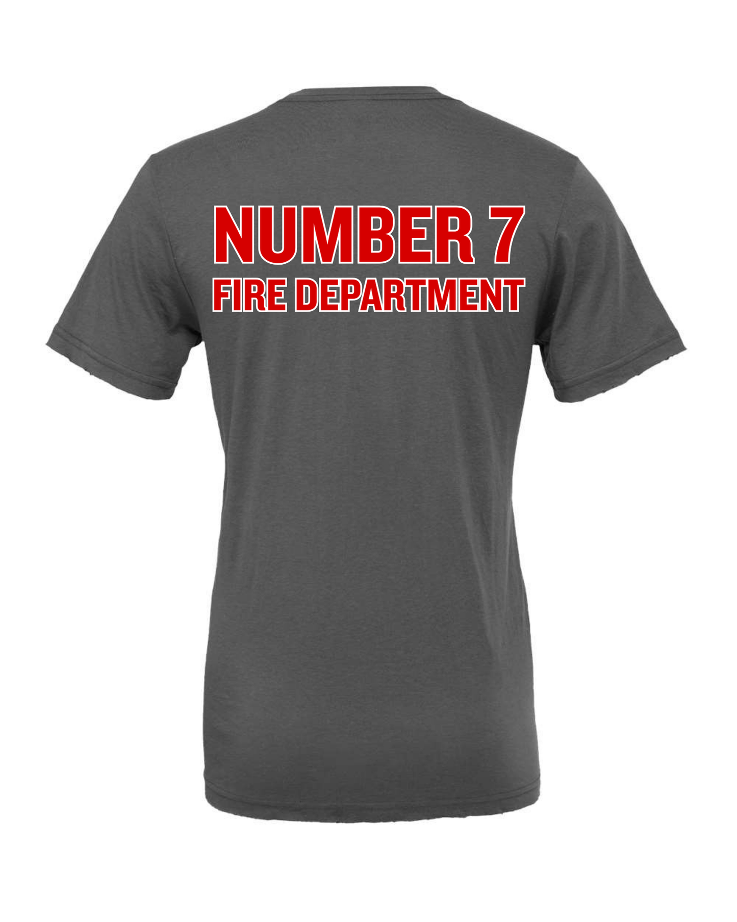 Number 7 Fire Department (Red Text)