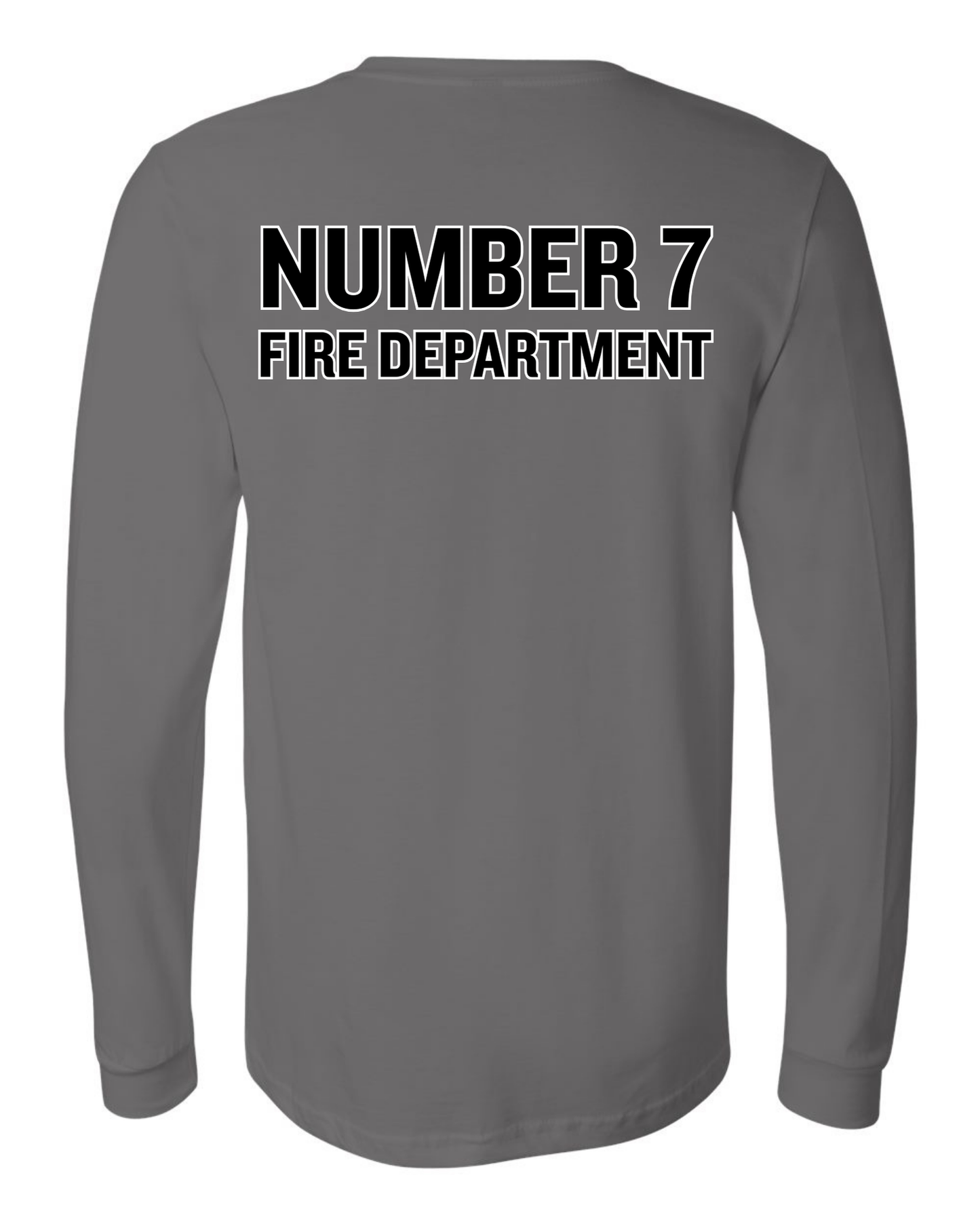 Number 7 Fire Department (Black Text)