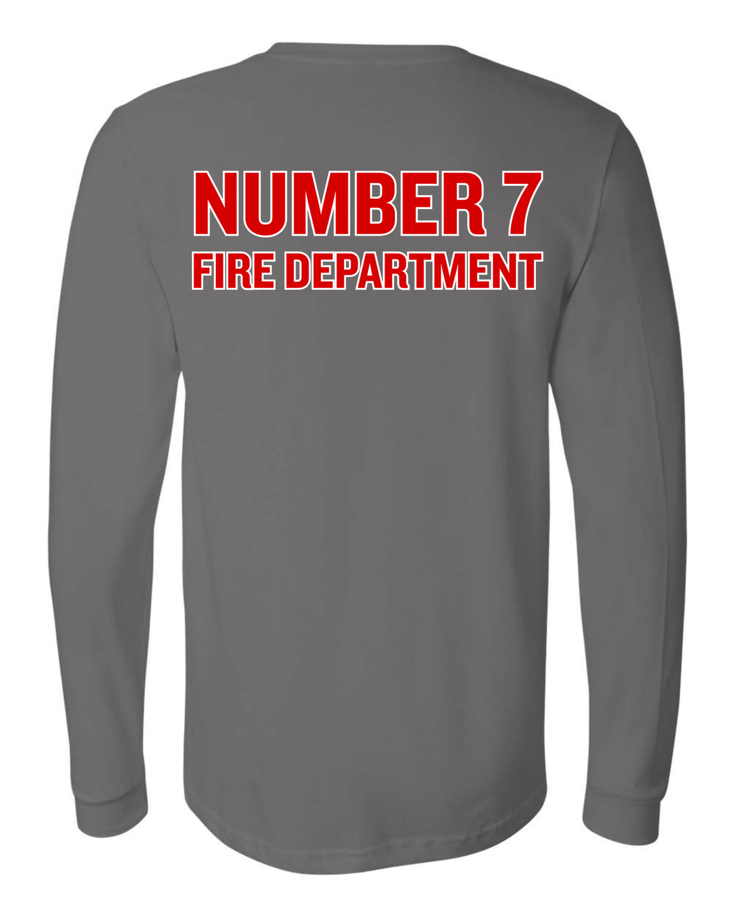 Number 7 Fire Department (Red Text)