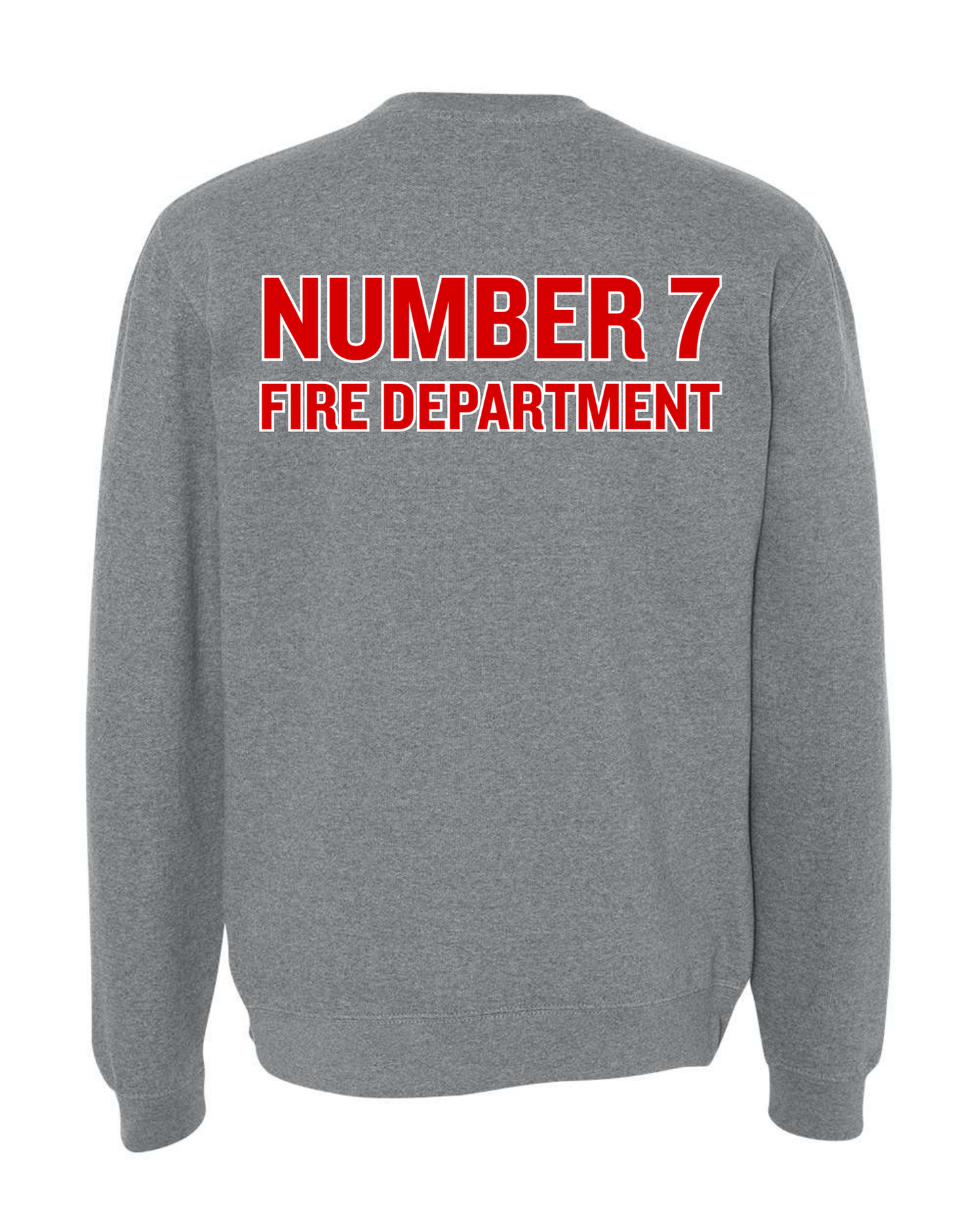 Number 7 Fire Department (Red Text)