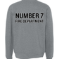 Number 7 Fire Department (Black Text)