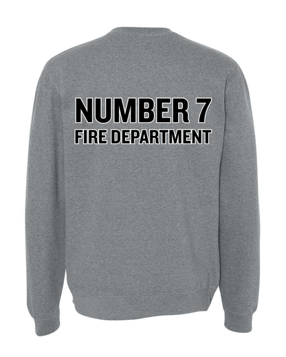 Number 7 Fire Department (Black Text)