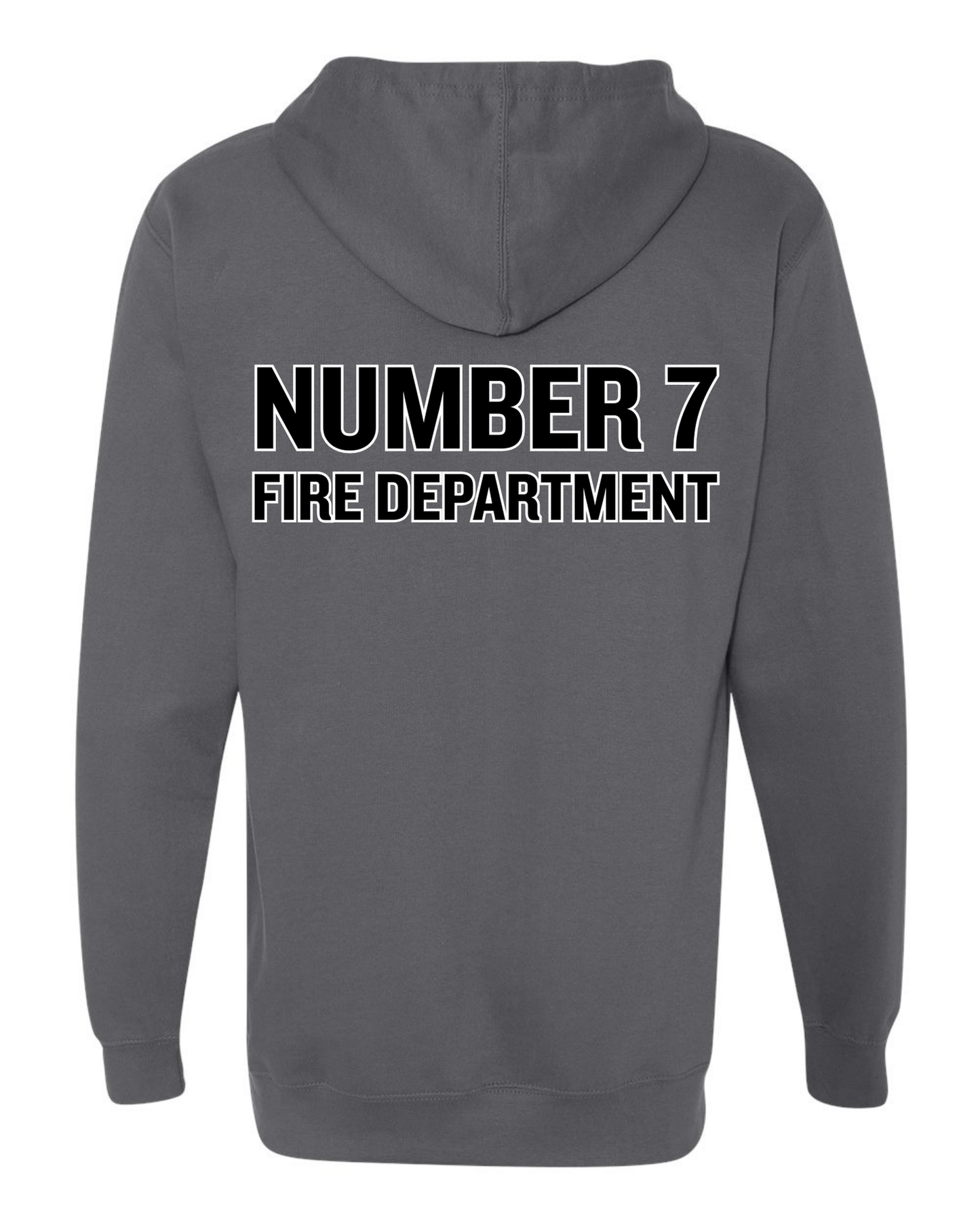 Number 7 Fire Department (Black Text)