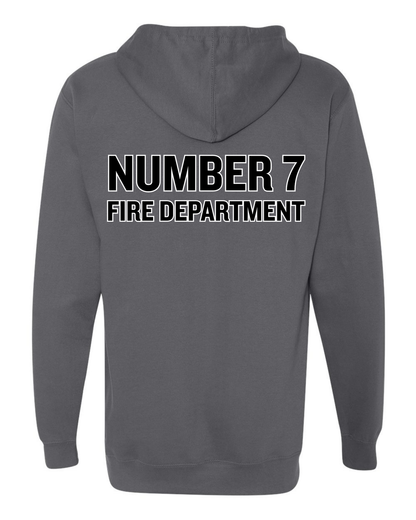 Number 7 Fire Department (Black Text)