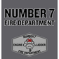Number 7 Fire Department (Black Text)