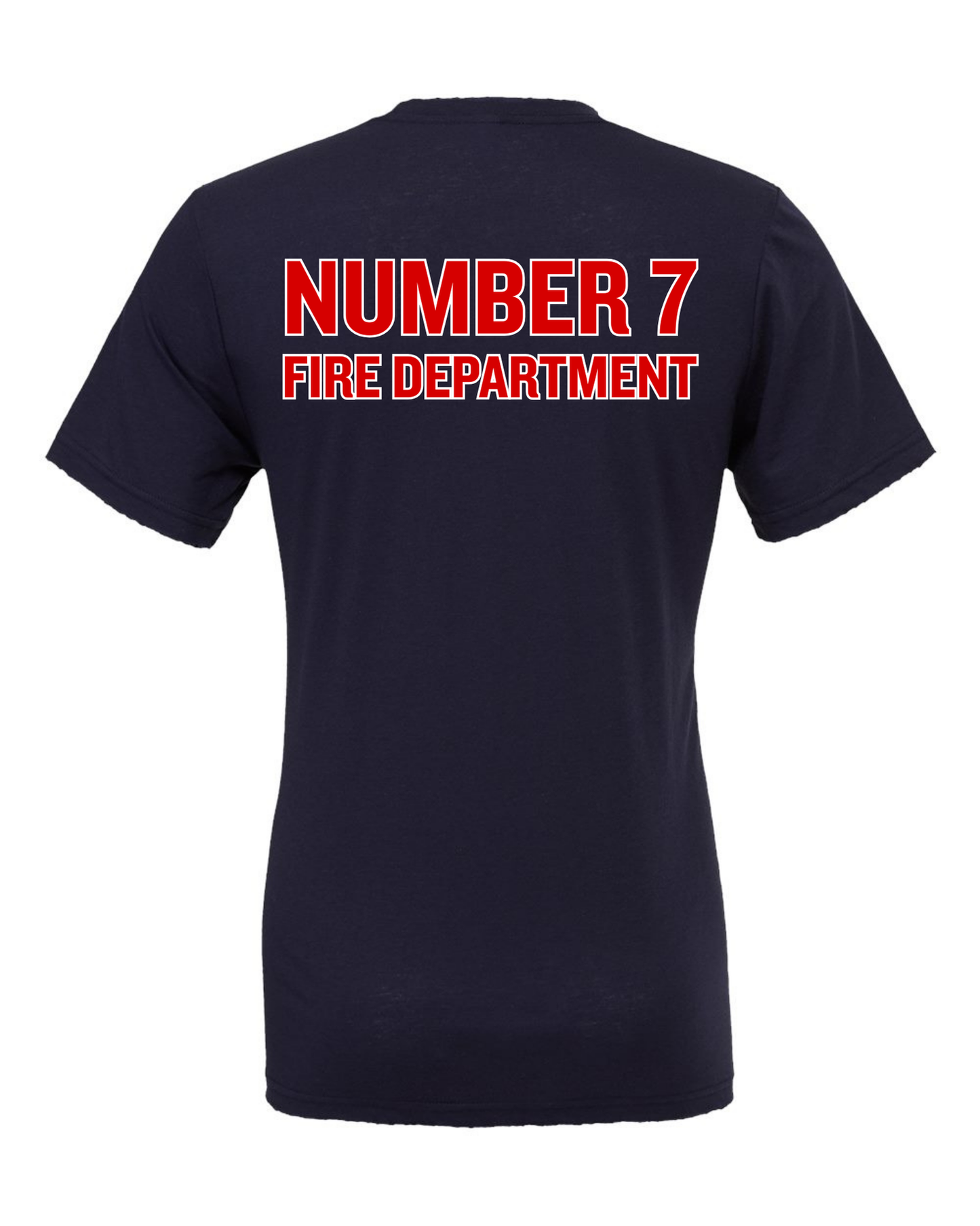 Number 7 Fire Department (Red Text)