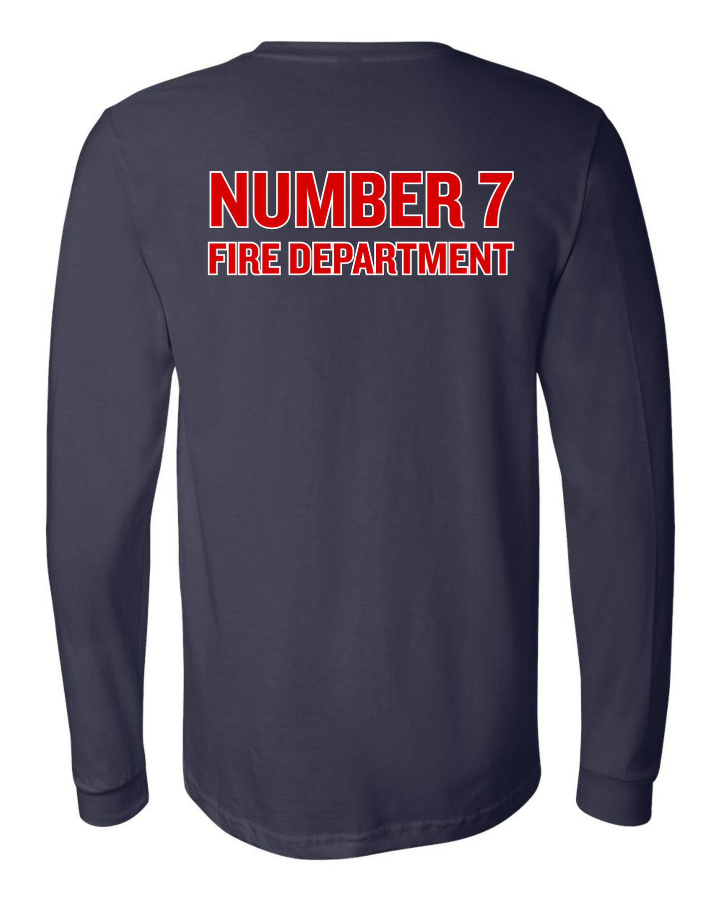 Number 7 Fire Department (Red Text)