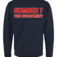 Number 7 Fire Department (Red Text)