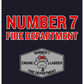 Number 7 Fire Department (Red Text)