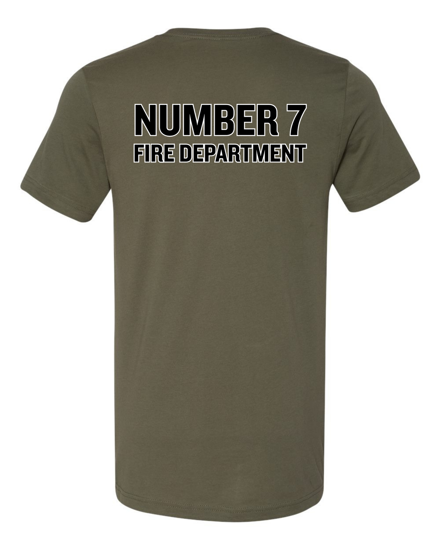 Number 7 Fire Department (Black Text)