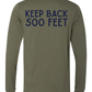 KEEP BACK 500 FEET