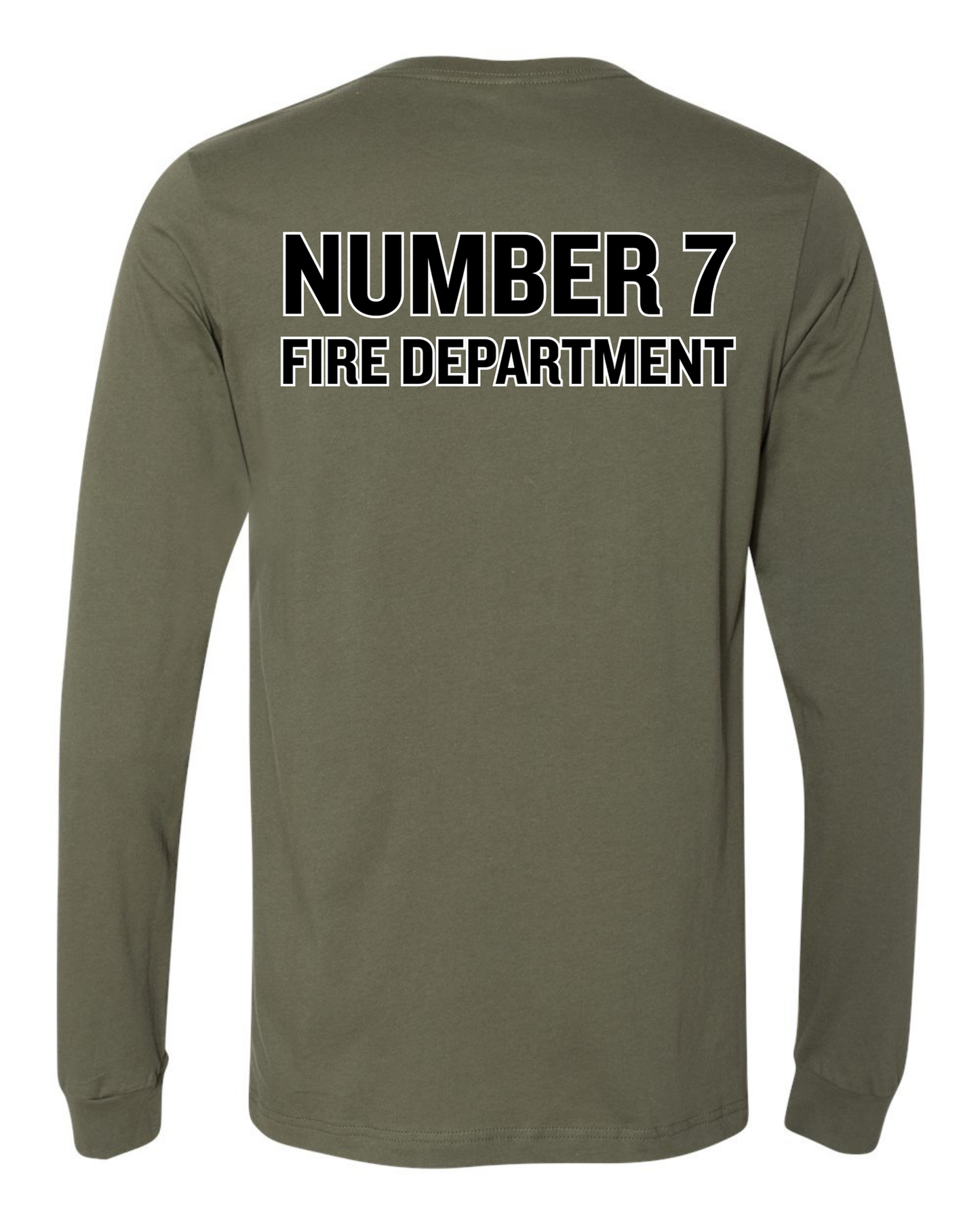 Number 7 Fire Department (Black Text)