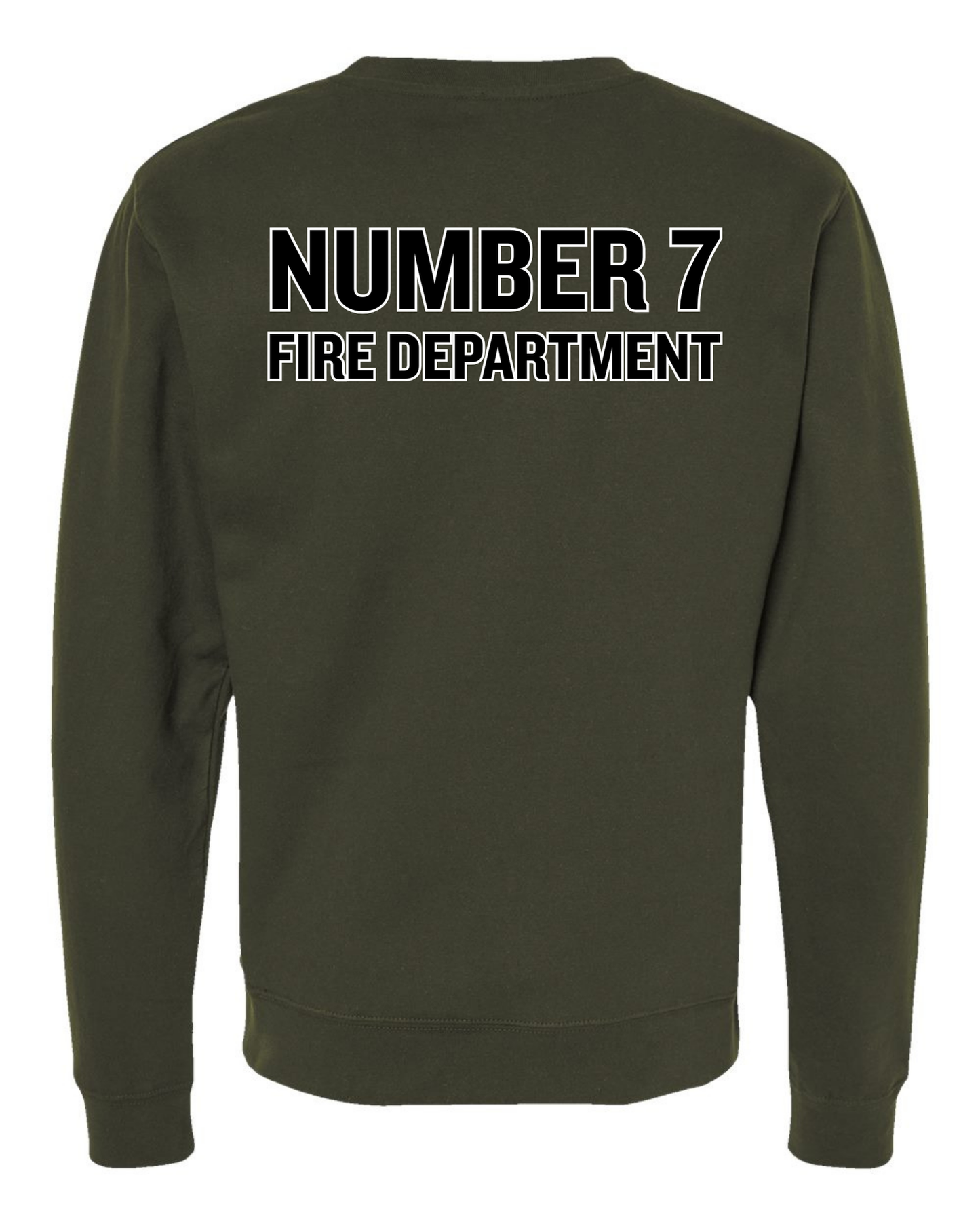 Number 7 Fire Department (Black Text)