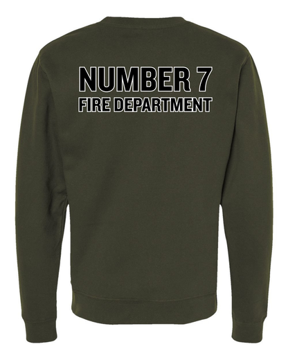 Number 7 Fire Department (Black Text)