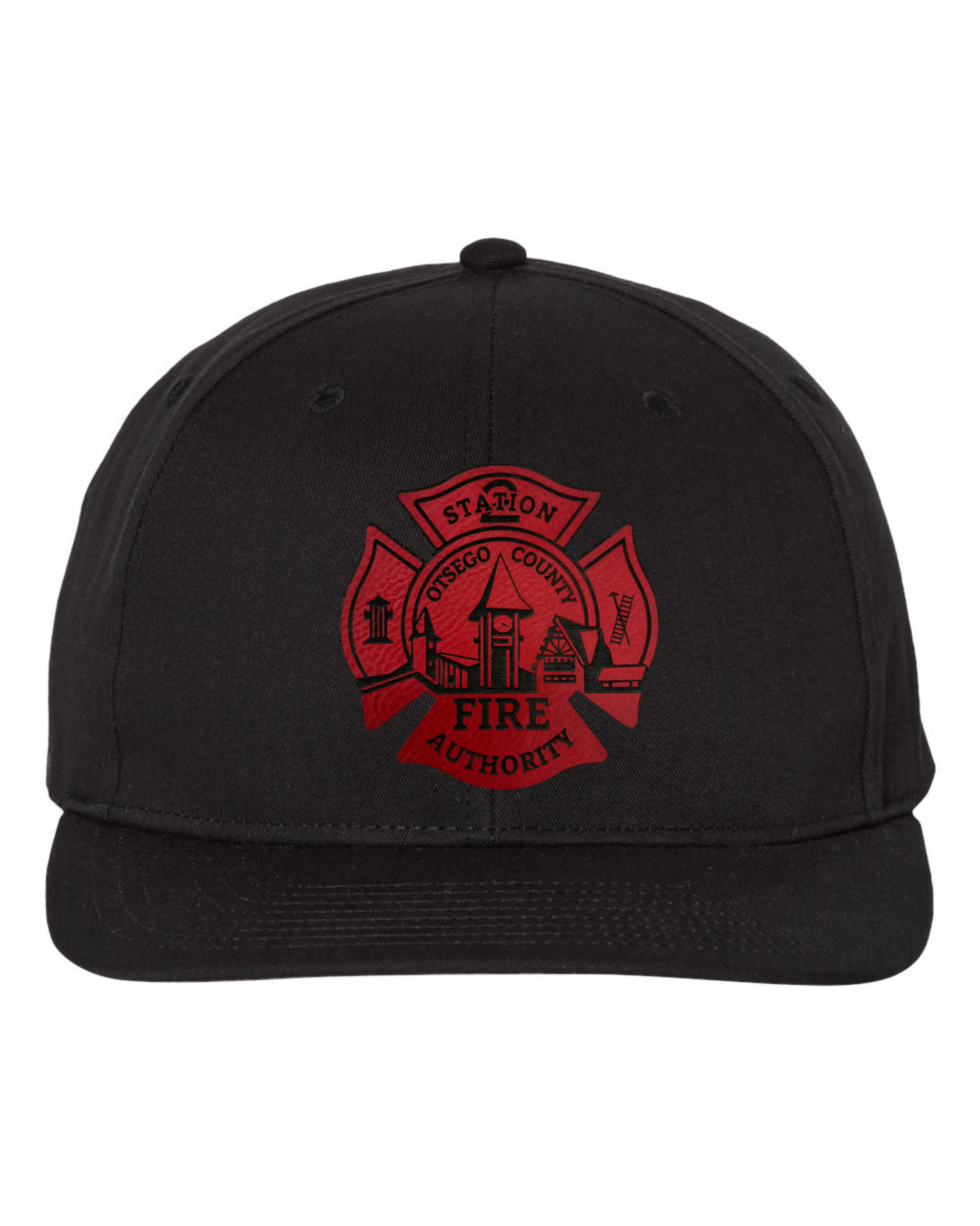 Otsego Fire - Leather Maltese Patch Hat